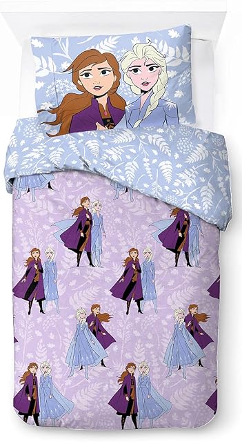 Disney Frozen Magical Nature 100% Cotton Single Duvet Cover Set - Includes Pillowcase