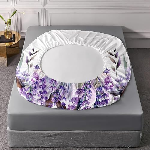 Miniatura 5 de AILONEN Juego de sábanas ajustables de caballos, tamaño matrimonial, juego de ropa de cama de caballo al galope para niñas y niños, juego de sábanas