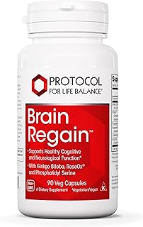 Protocol Brain Regain - Brain Support* - with Phosphatidylserine - Brain Health Supplement* - Vascular Health - 90 Veg Caps