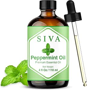 Siva Peppermint Essential Oil, 4 Fl Oz (118 ml)