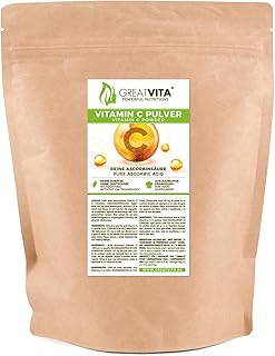 GreatVita Vitamin C Pulver, Ascorbinsäure, 400g ohne Zusätze
