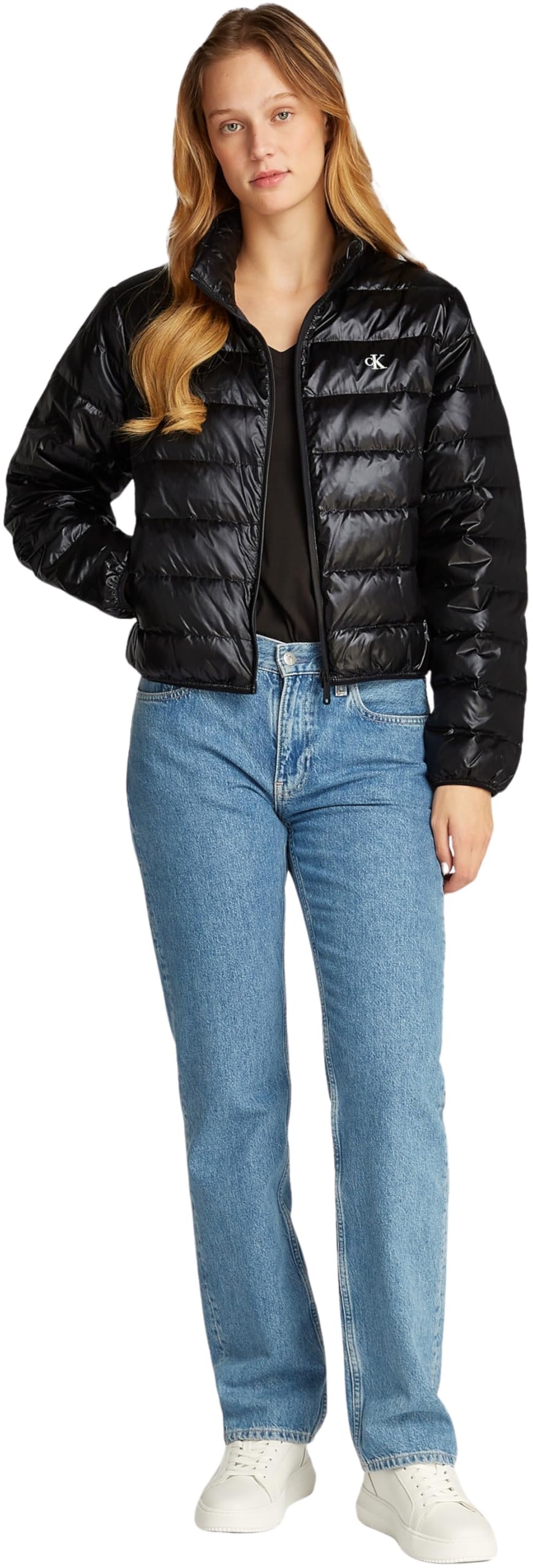 Calvin Klein Jeans Damska kurtka puchowa UL DOWN SHINE PUFFER J20J224698, czarna (Ck Black), XS, Czarny (Ck Black), XS
