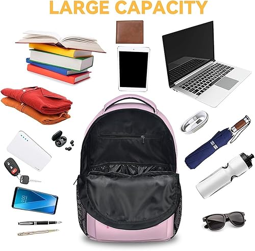 Miniatura 5 de Mochilas Panda para niñas, mochila linda de 16 pulgadas para la escuela, rosa, gran capacidad, bolsa de libros para niños de viaje, Mochila1-1,