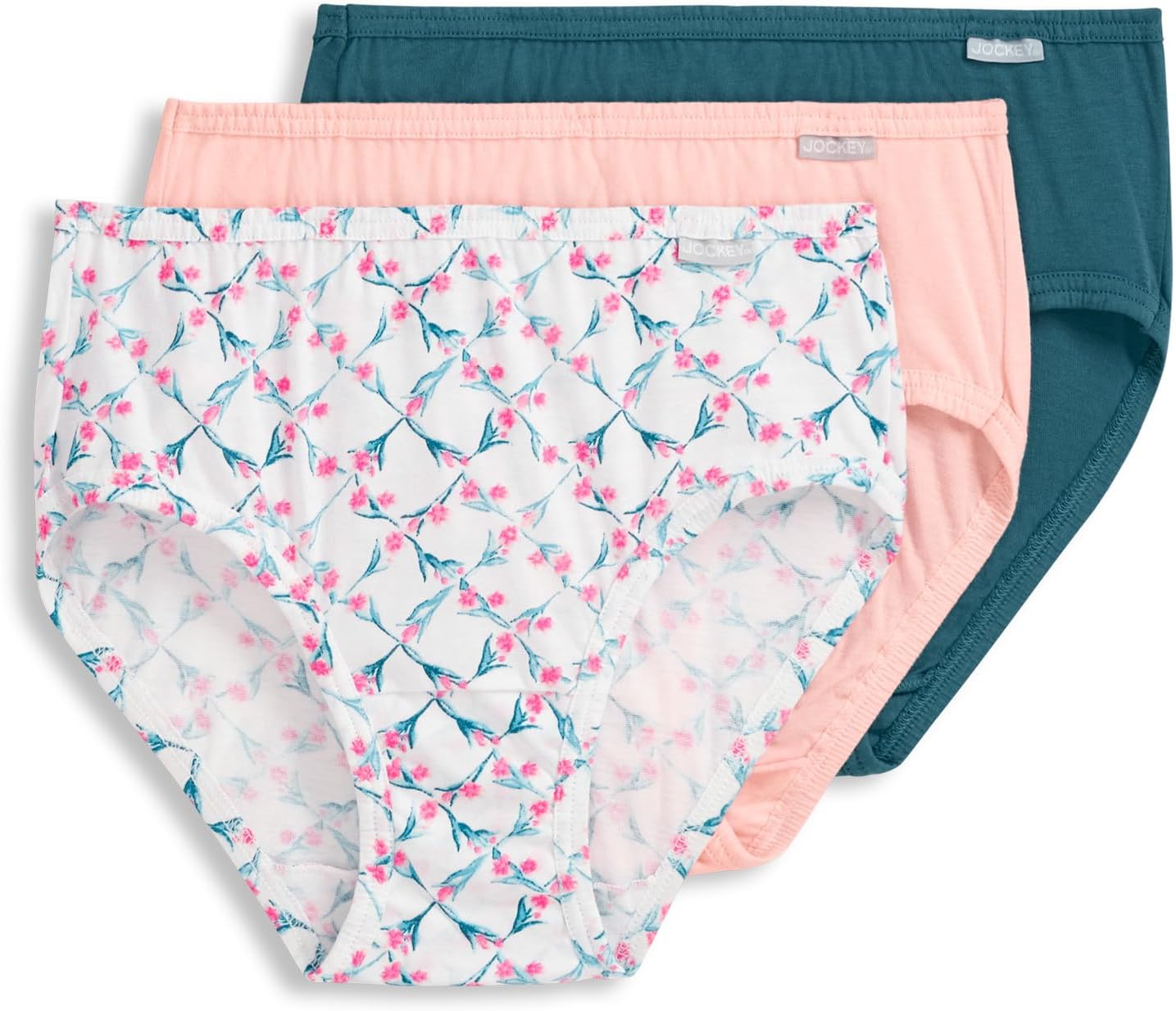 Jockey Women's Underwear Plus Size 100% Cotton Elance Hipster - 3 Pack