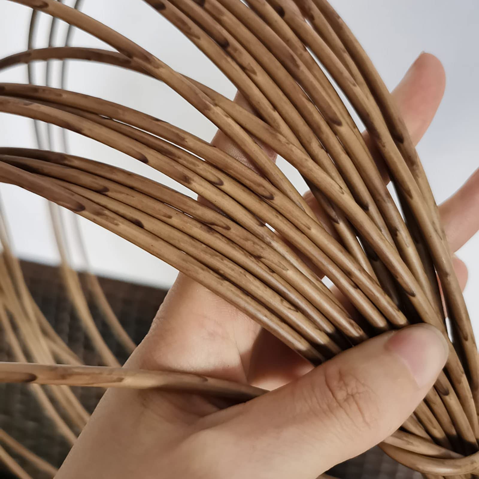 Oudini B Plastic Woven Rattan Repair Material Rattan Repair Kit,500G 2.5Mm Synthetic Rattan Weaving Material,For Asket Chair Lounge Chair Rattan Ed/B/2.5Mm