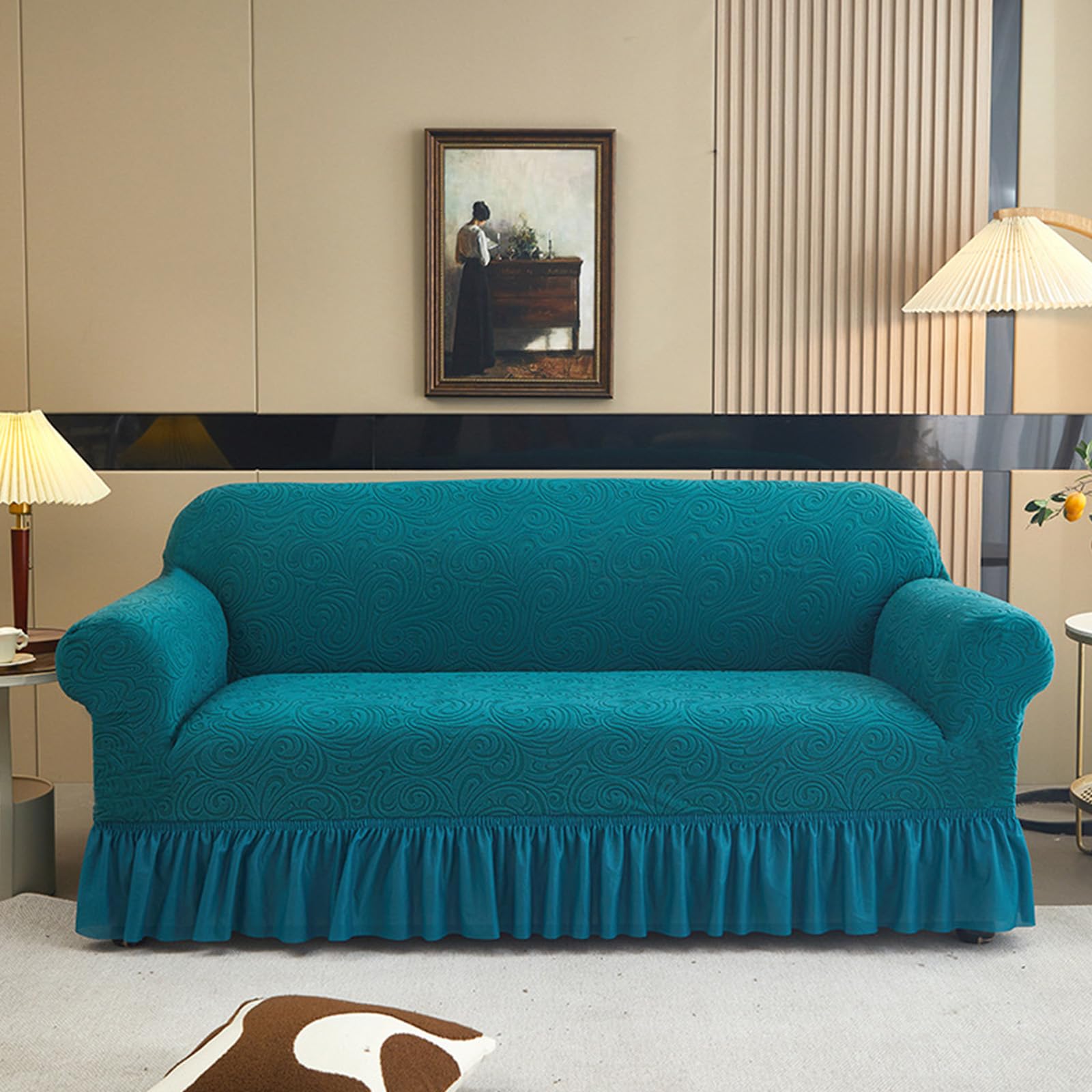 Housse de canapé élastique extensible 2 ou 4 places lavable et résistante aux animaux