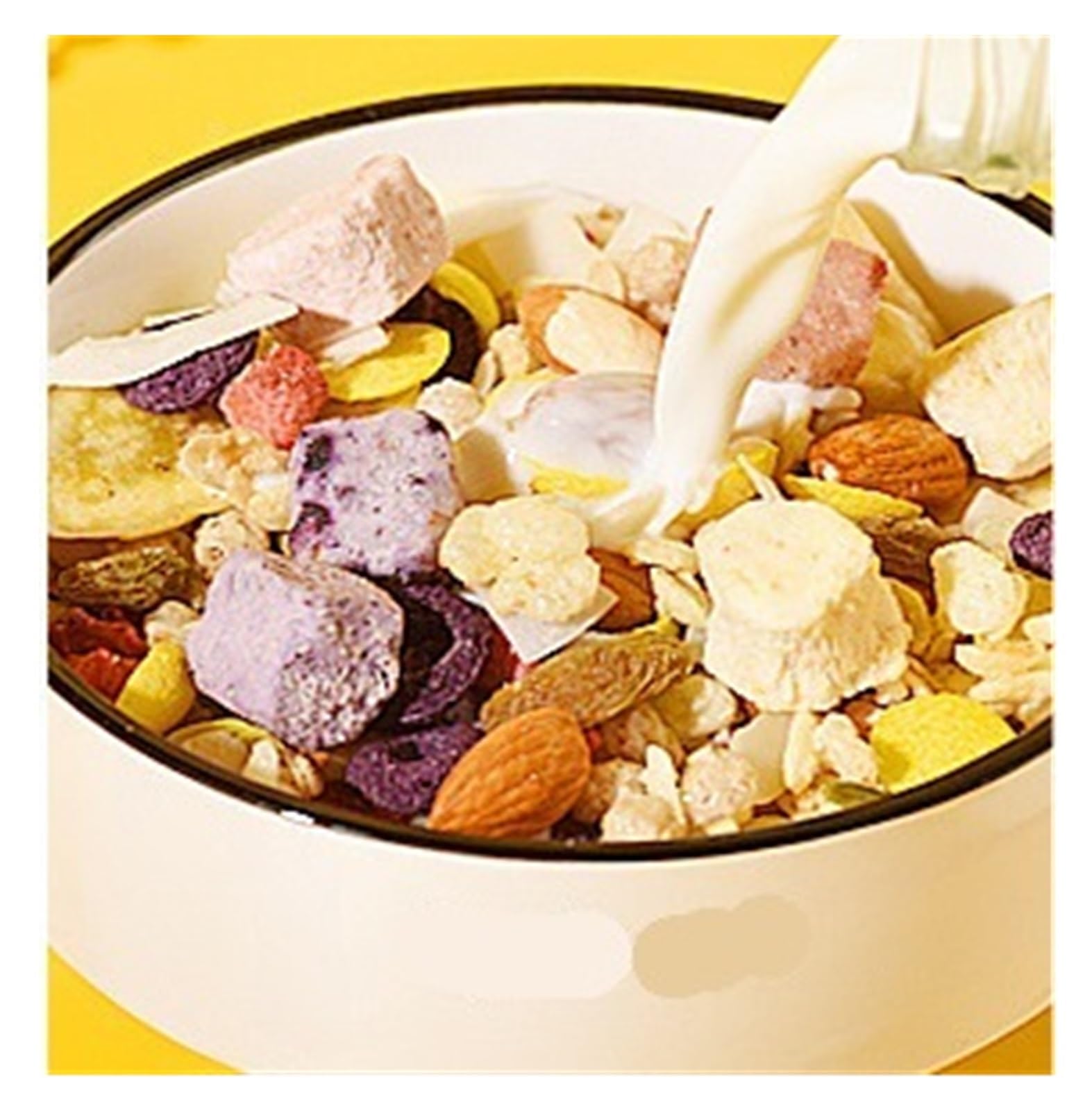 Patatas fritas de cereales mixtos 400g, frutos secos, frutas, avena, avena instantánea, snack seco o instantáneo(3pcs)