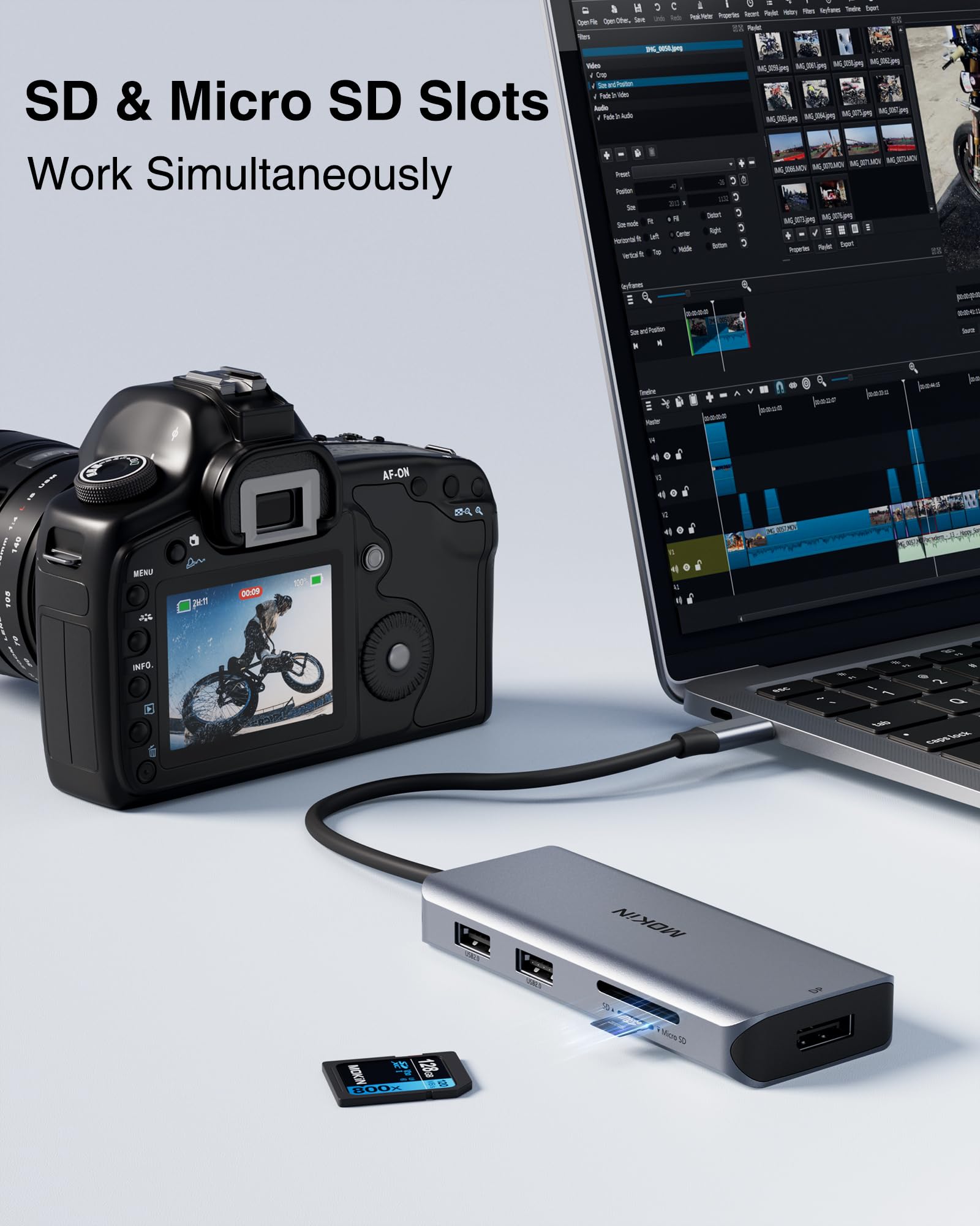 Stacja dokująca do laptopa, podwójny adapter HDMI USB C, 9 w 1, USB C, stacja dokująca z 2 HDMI, DisplayPort, 3 USB, 100 W PD, SD/TF do MacBooka Pro 2020-2016, MacBook Air 2020-2018
