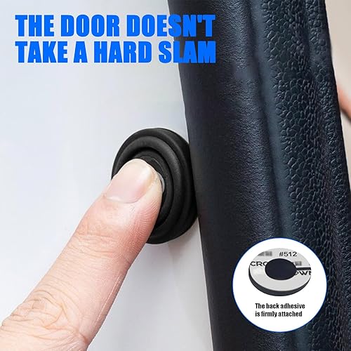 Miniatura 4 de Hawyet 12 piezas de amortiguadores de puerta de automóvil, adhesivo universal para protección de puerta de automóvil, autoadhesivas, autoadhesivas,