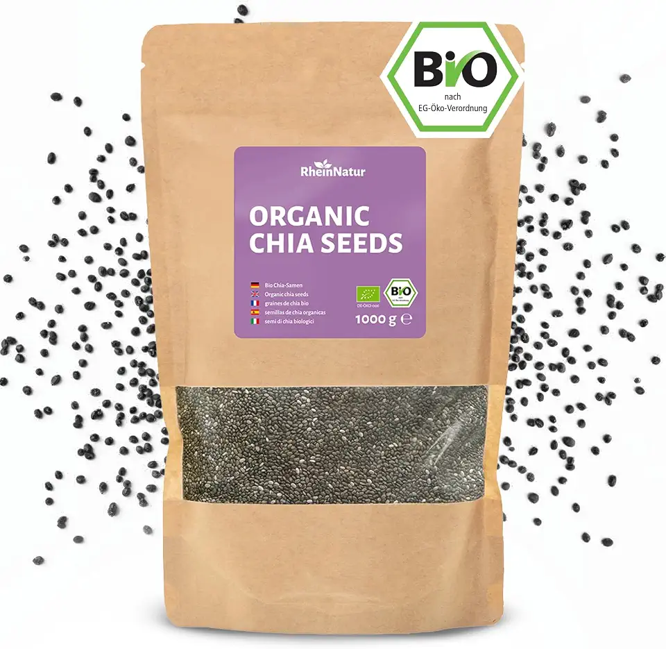 Bohnen – Ein vielfältiger Eiweißlieferant 13 RheinNatur Bio Chia Samen 1 kg - 100% Bio Chiasamen - Reich an Proteinen, Ballaststoffen & Omega-3-Fettsäuren - Ideal für Salate, Joghurt, Müsli & Chia-Wasser - 1000 g Beutel