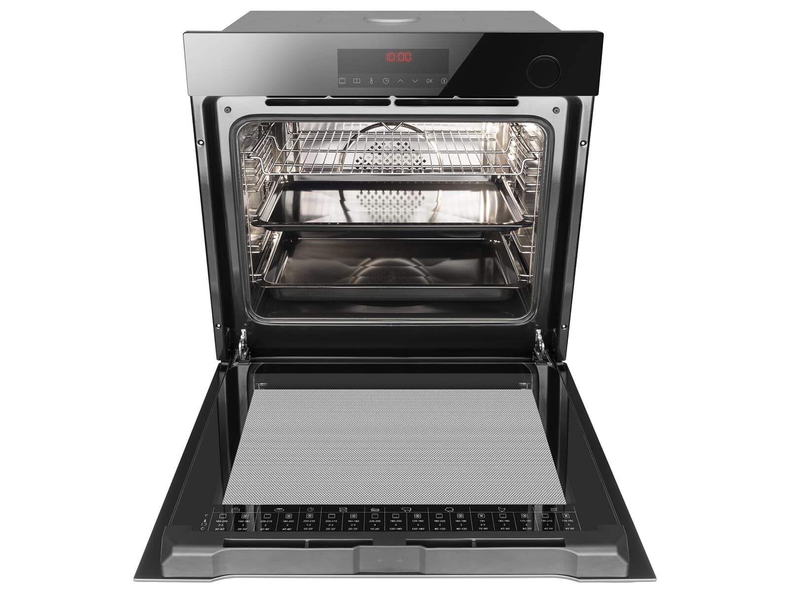 Amica EBSX 949 610 S EEK: A+ Injection-Steam Einbaubackofen, 60 cm breit, 77 L, Dampfgarer, Octa Timer, CoolDoor3, Schwarz
