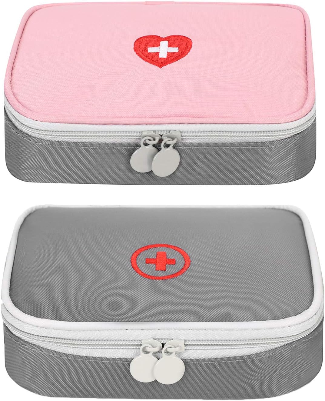 IBLUELOVER 2pcs First Aid Kit Empty Bag Portable Travel Emergency Survival Pouch Storage Bag Case Package with Compartments for Outdoor Sports Home Office Camping Hiking Cycling