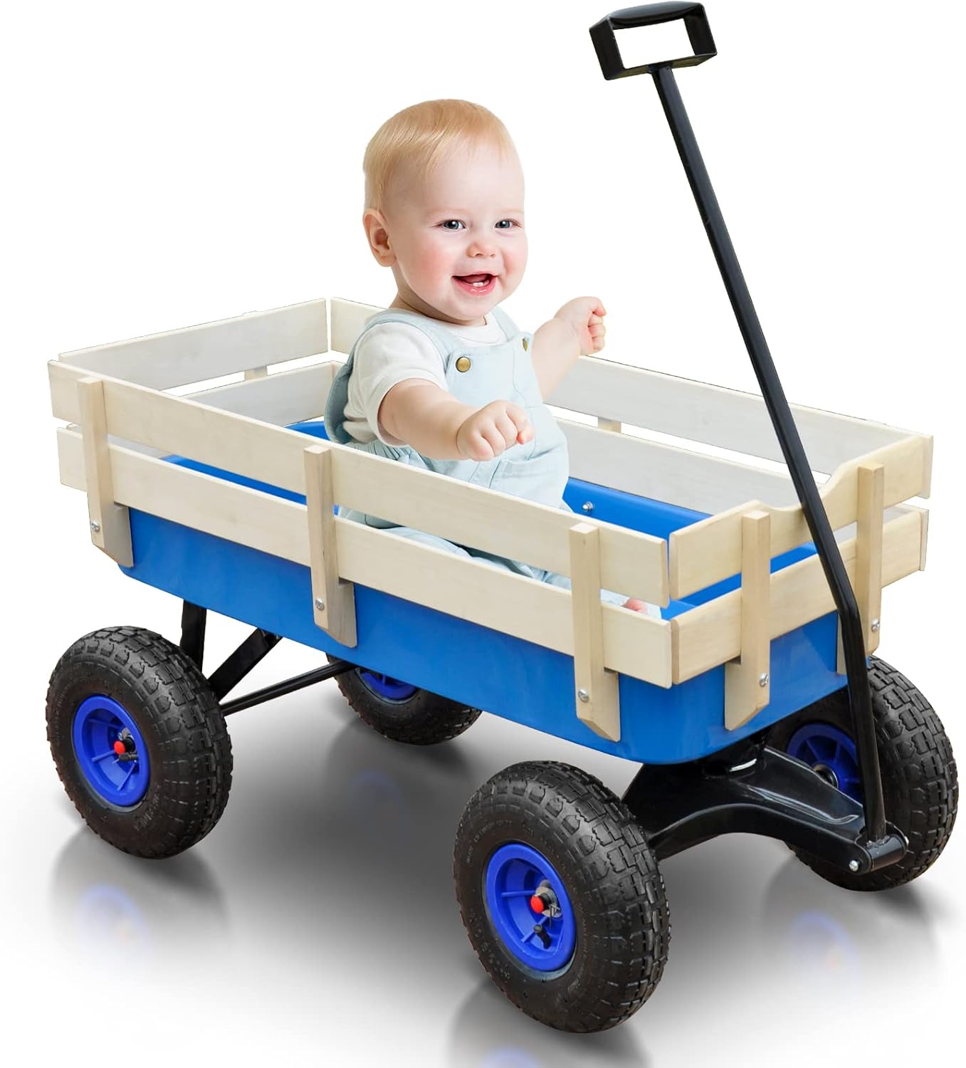 All Terrain Wagons for Kids Wagon with Removable Wooden