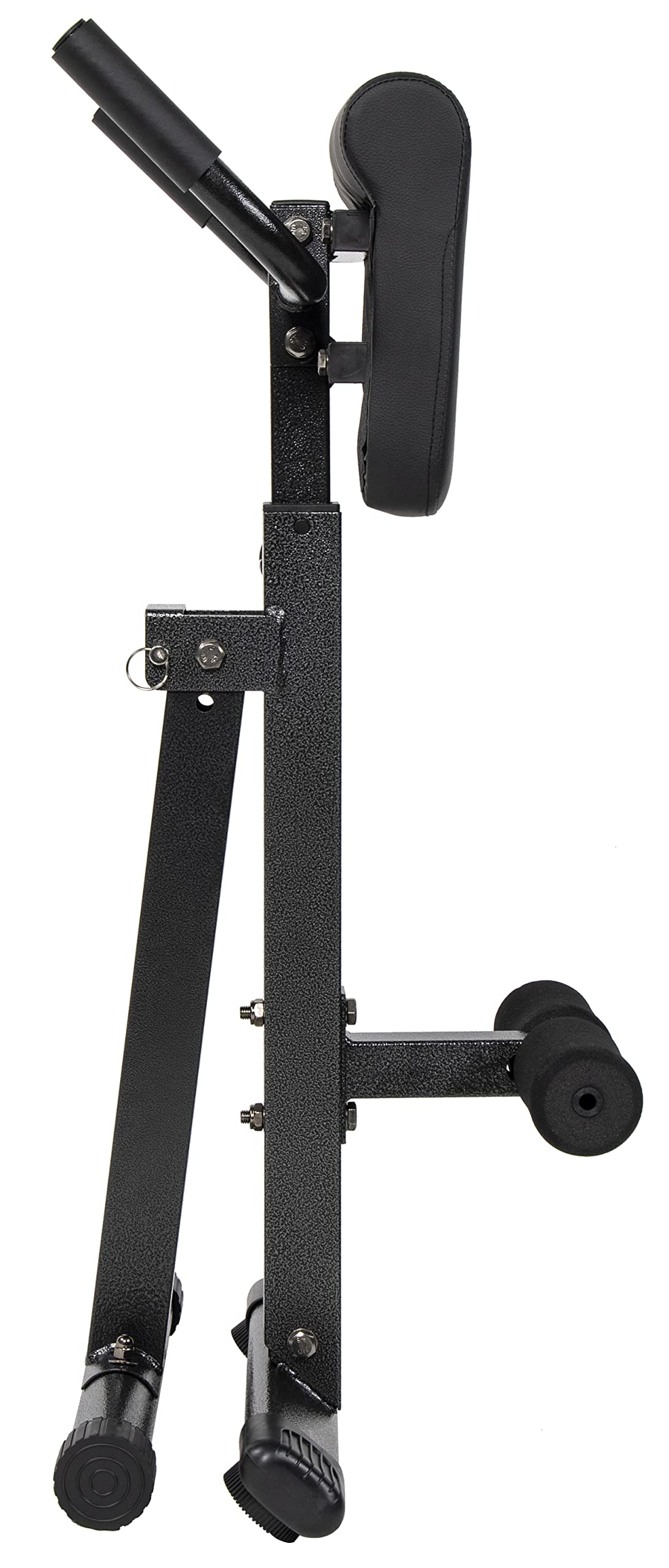 Signature Fitness Roman Chair AB Back - Banco de hiperextensión con asa, ajustable, capacidad de 300 libras, color negro