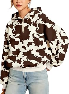 Eytino Womens Plus Size Sweatshirt Polka Dots & Plaid & Leopard Hoodies | Zip Up Long Sleeve,Drop Shoulder,Soft Comfy Pullover,Workout & Daily Wear,Oversize Hoodies Tops for Curvy Women