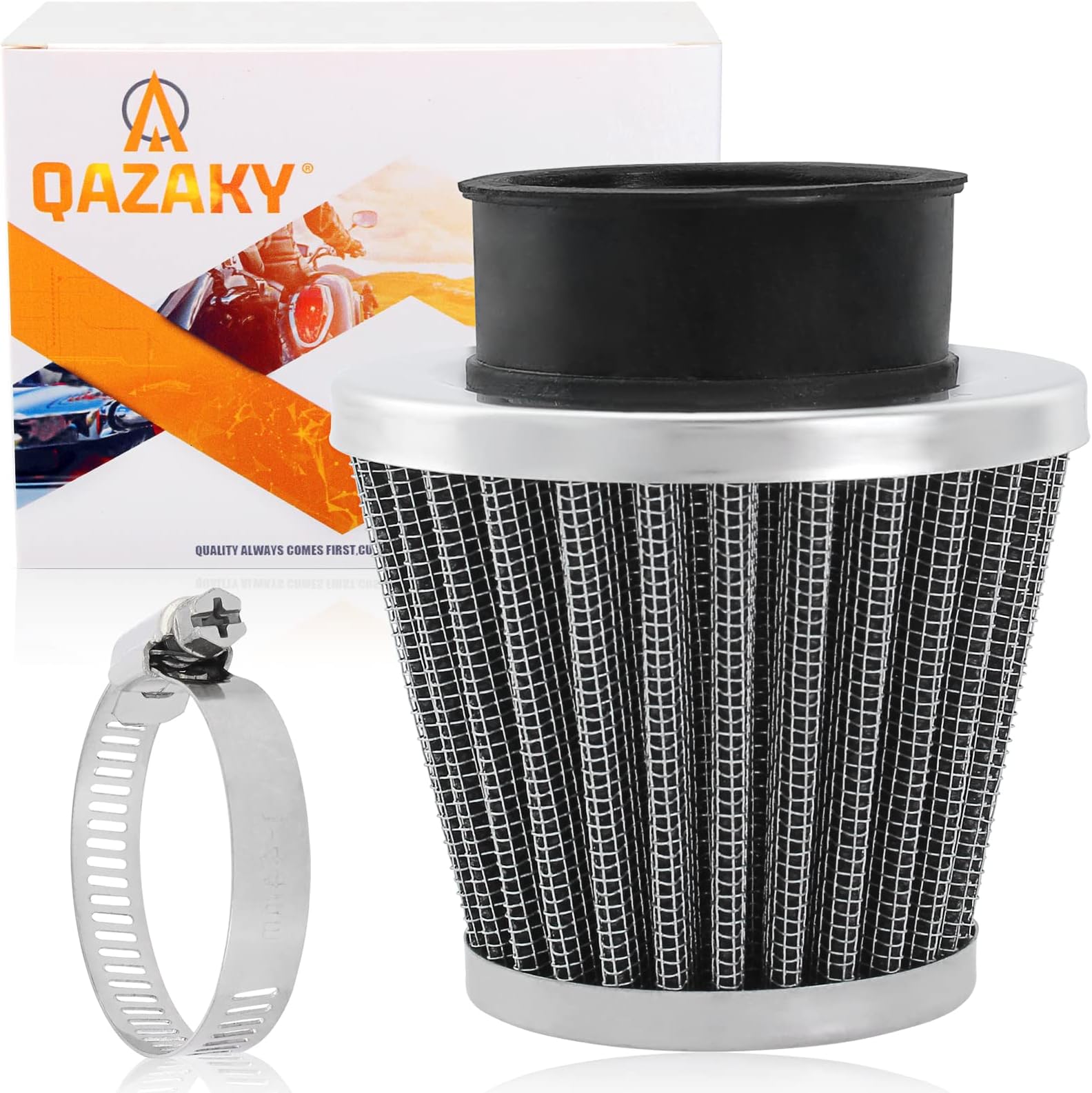 Universal 42mm 1.65" Filter Compatible with 125cc 150cc 200cc 250cc GY6 ATV Scooter Quad Go Kart Moped Pit Dirt Bike CB CG Kawasaki Yamaha PZ24 PZ30 41mm 43mm