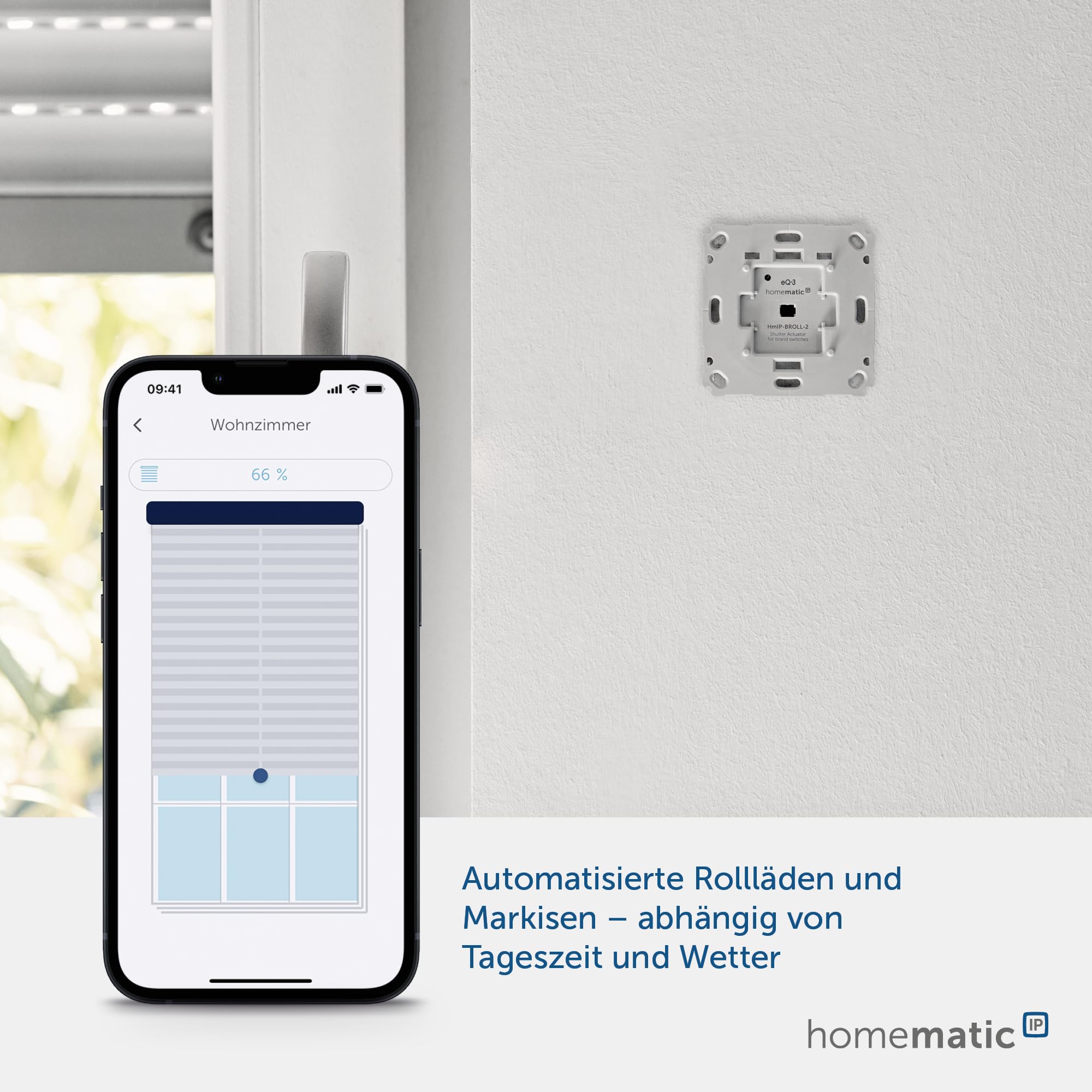 Homematic IP Starter Set Beschattung Smart Home für 2 Rollläden Markisen App Alexa Google Home