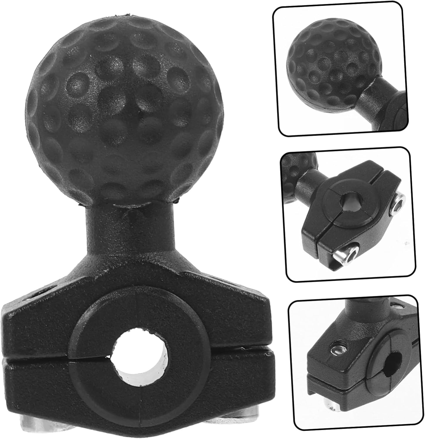 MAGICLULU 5pcs Adjustable Motorcycle Rearview Mirror Mount Handlebar Clamp Rotation Viewing Weather-Resistant TPU and Construction