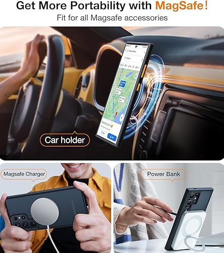 Miniatura 4 de TORRAS Funda magnética a prueba de golpes para Samsung Galaxy S24 Ultra, 18N Mighty Magnetic prueba de caídas de grado militar de 12 pies compatible