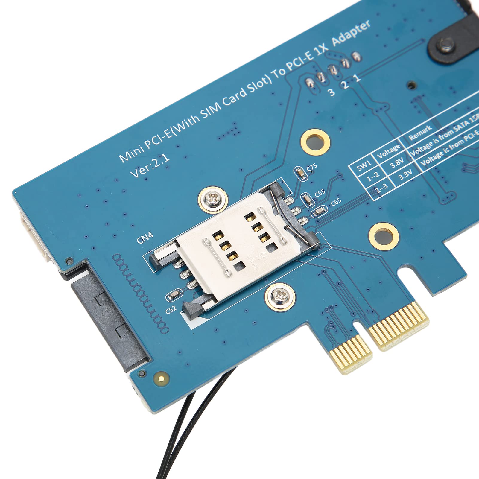 Yosoo Health Gear Mini PCIE Adapter, 4Pin Power Interface