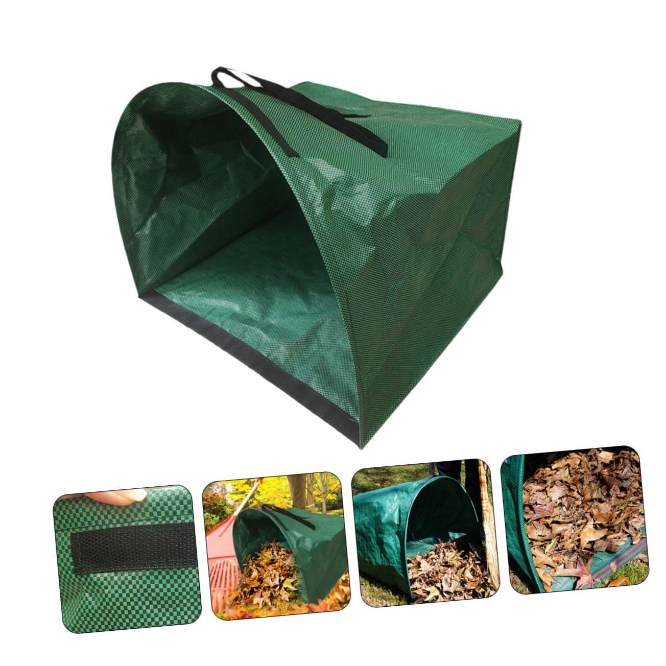 Halbrunder Laubsammelsack 1 Stück, Großer Pp Gartenbeutel Grün