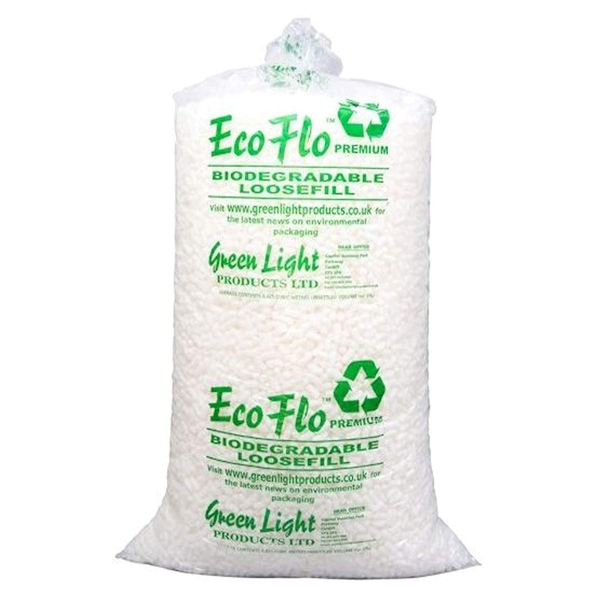 Storm Trading Group White Eco Flo Biodegradable Packing Peanuts Protective Postal Mailing Packaging Void Loose Fill (1 Bag)