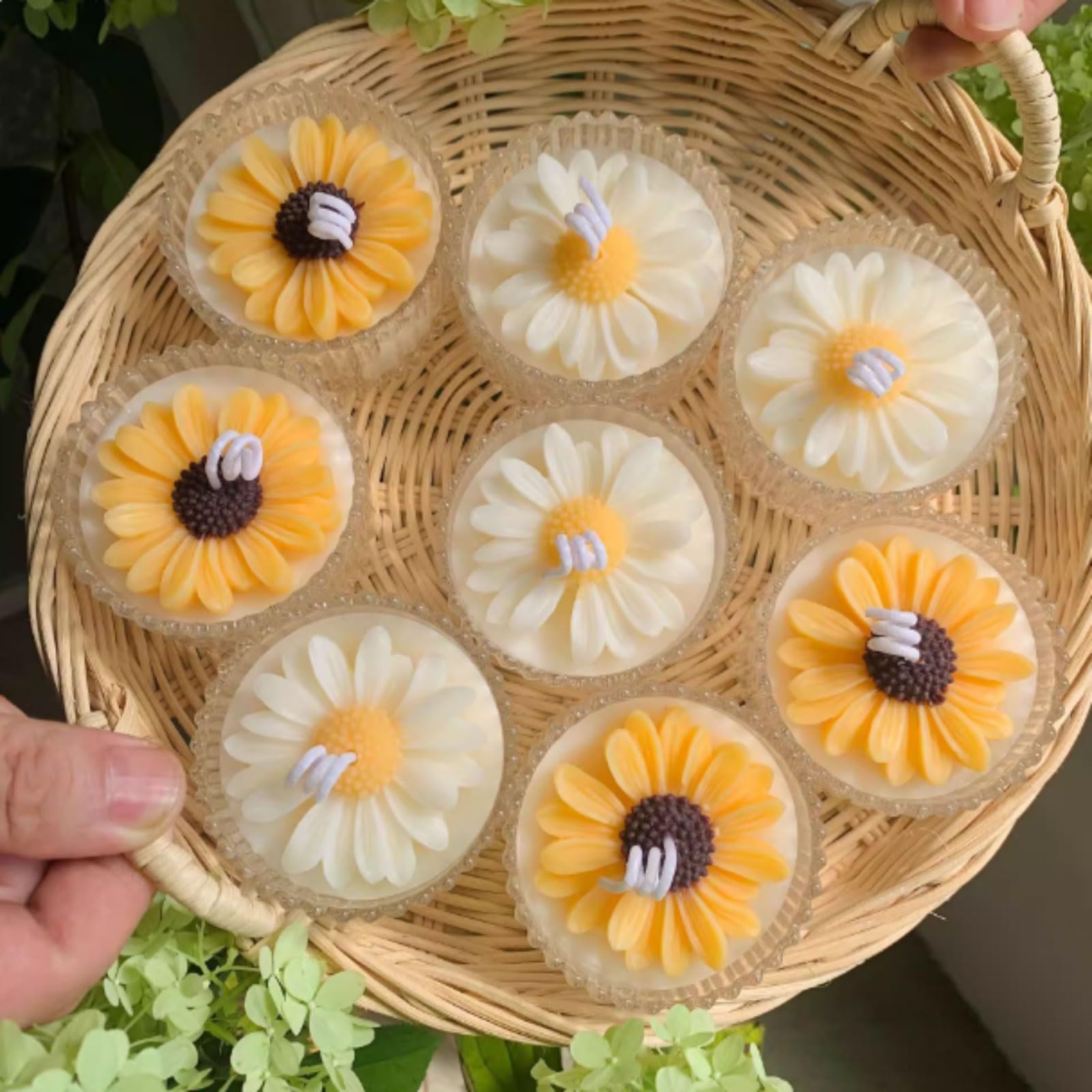 Compacto Velas de vidrio Velas en tarro reutilizables modernas Vela de soja natural de larga duración for vacaciones en casa Relajación y spa no es picante(Weiß)