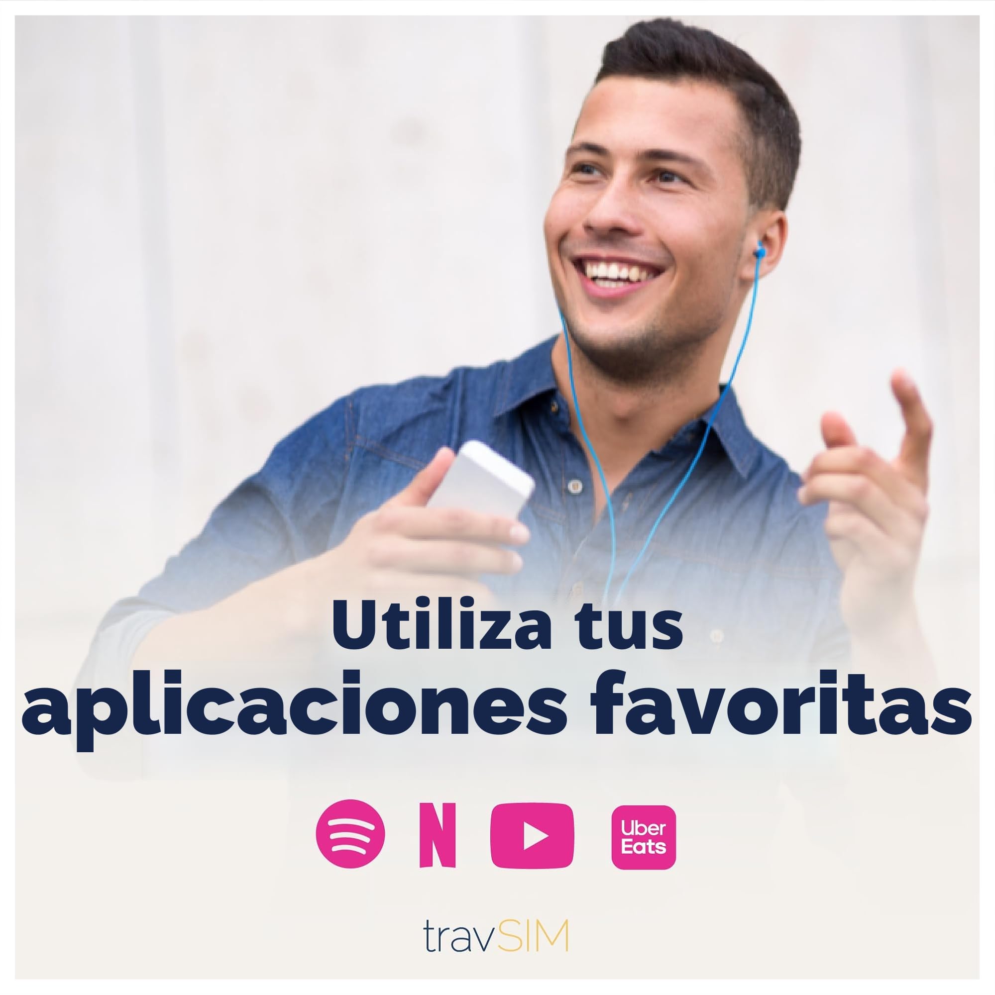 travSIM Tarjeta SIM USA | Red T-Mobile | Datos ilimitados, Llamadas y Textos en los USA | USA SIM Card Funciona en Dispositivos iOS y Android | SIM Card USA 10 Días