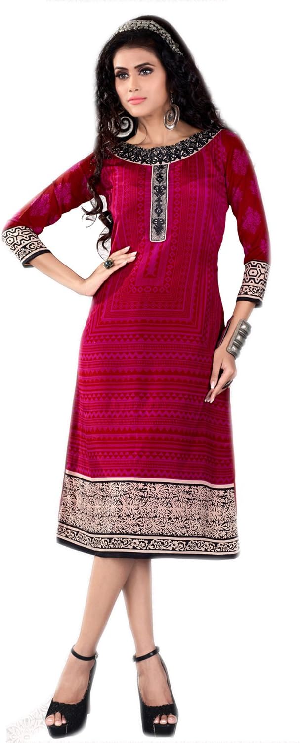 Hypnotex Pink Crepe Kurti