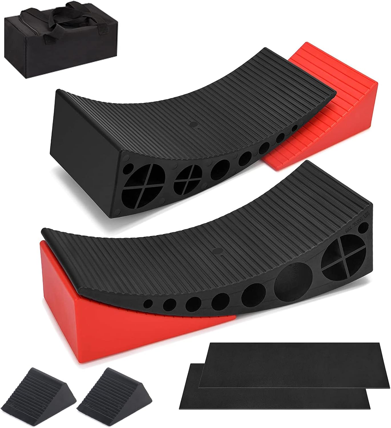 Camper Leveling Blocks Rugged Non-Slip Trailer Leveling Blocks fit Car Truck RV Trailer Camper Weighing Less Than 36,000 lb