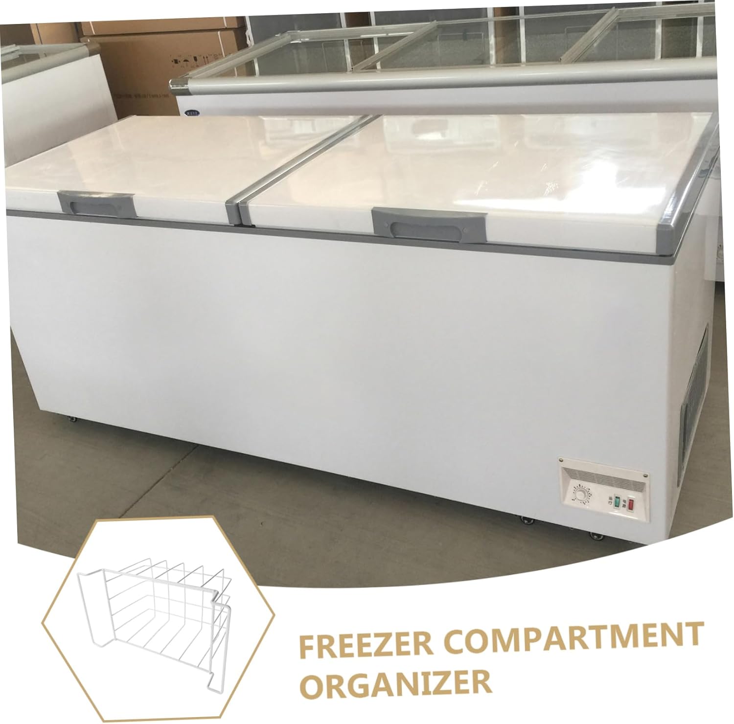 Freezer Wire Storage Basket with Hanging Handles Depth Metal Bins for Easy Access Freezer Storage Organizer for Snacks and Foods Efficient Space Saving