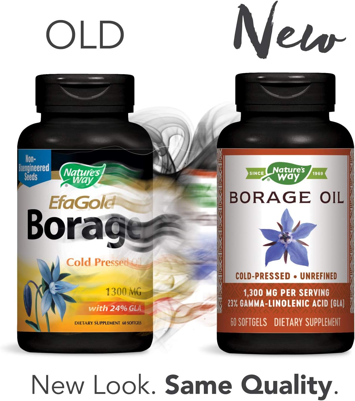 Nature's Way Borage, Cold Pressed Oil 1300mg, 60 Softgels