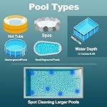 3 in 1 Cordless Rechargeable Pool Vacuum, Handheld Pool Cleaner Ideal for Spas, Hot Tubs and Small Pools for Sand and Debris