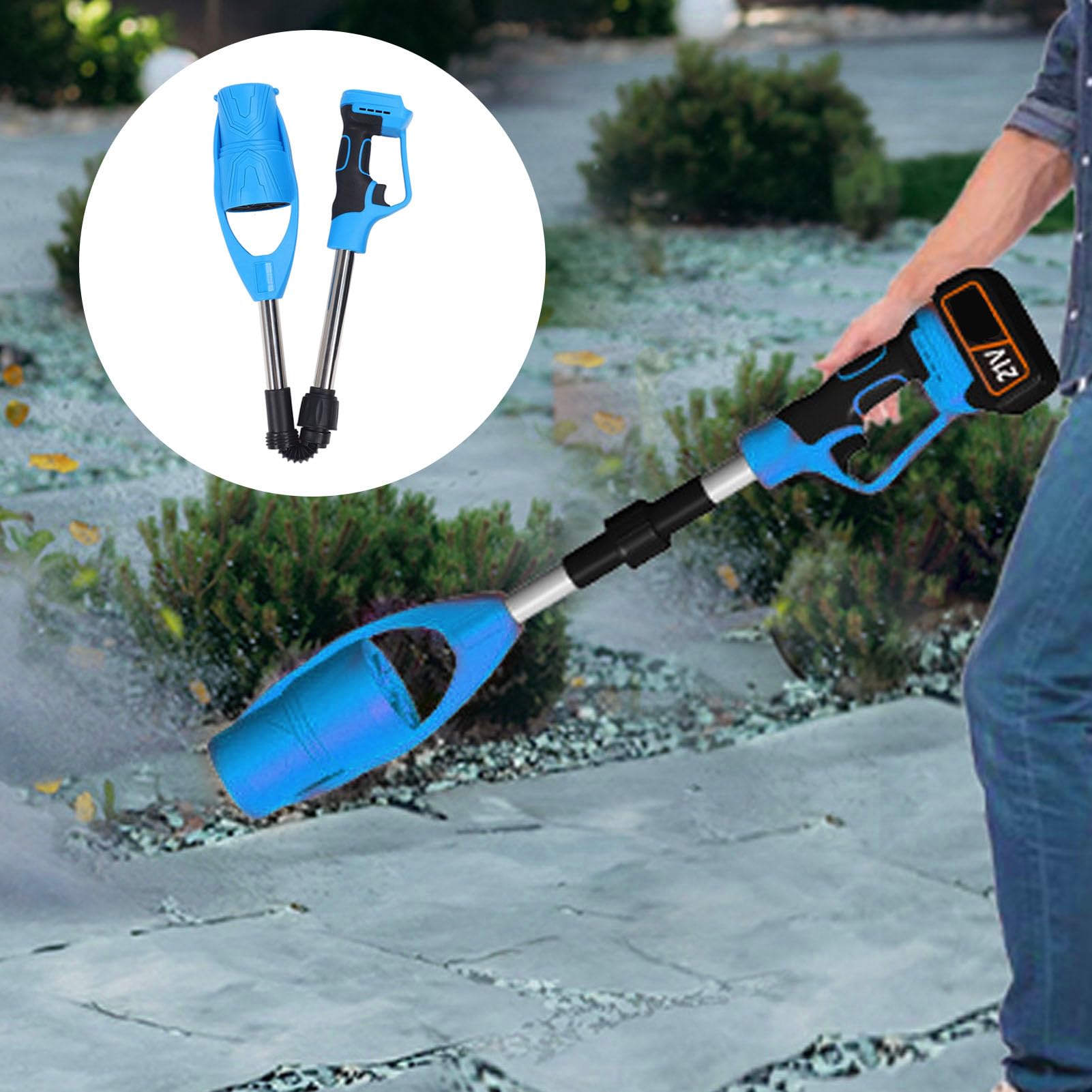 Soplador de Hojas Inalámbrico 520CFM 150MPH, Regulación de Velocidad Continua, Batería Plegable Alimentada con Batería de 21V para BL1830 BL1860, Soplador Silencioso de Alto CFM para