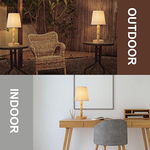 Miniatura 7 de CASTLELIFE Lámpara de mesa portátil inalámbrica, lámpara de escritorio táctil recargable alimentada por batería, 3 niveles de brillo, lámpara de