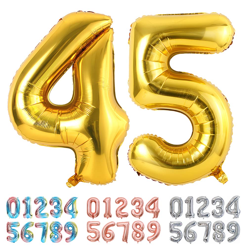 Foil Globo Número 5 Azul 40" (101cm), Inflable Helio o aire, Gigante Numeros 0-9, 10-19, 20-29, 30-100, Grande Globos Decoración para La Boda Aniversario y Cumpleaños Fiestas — view 255