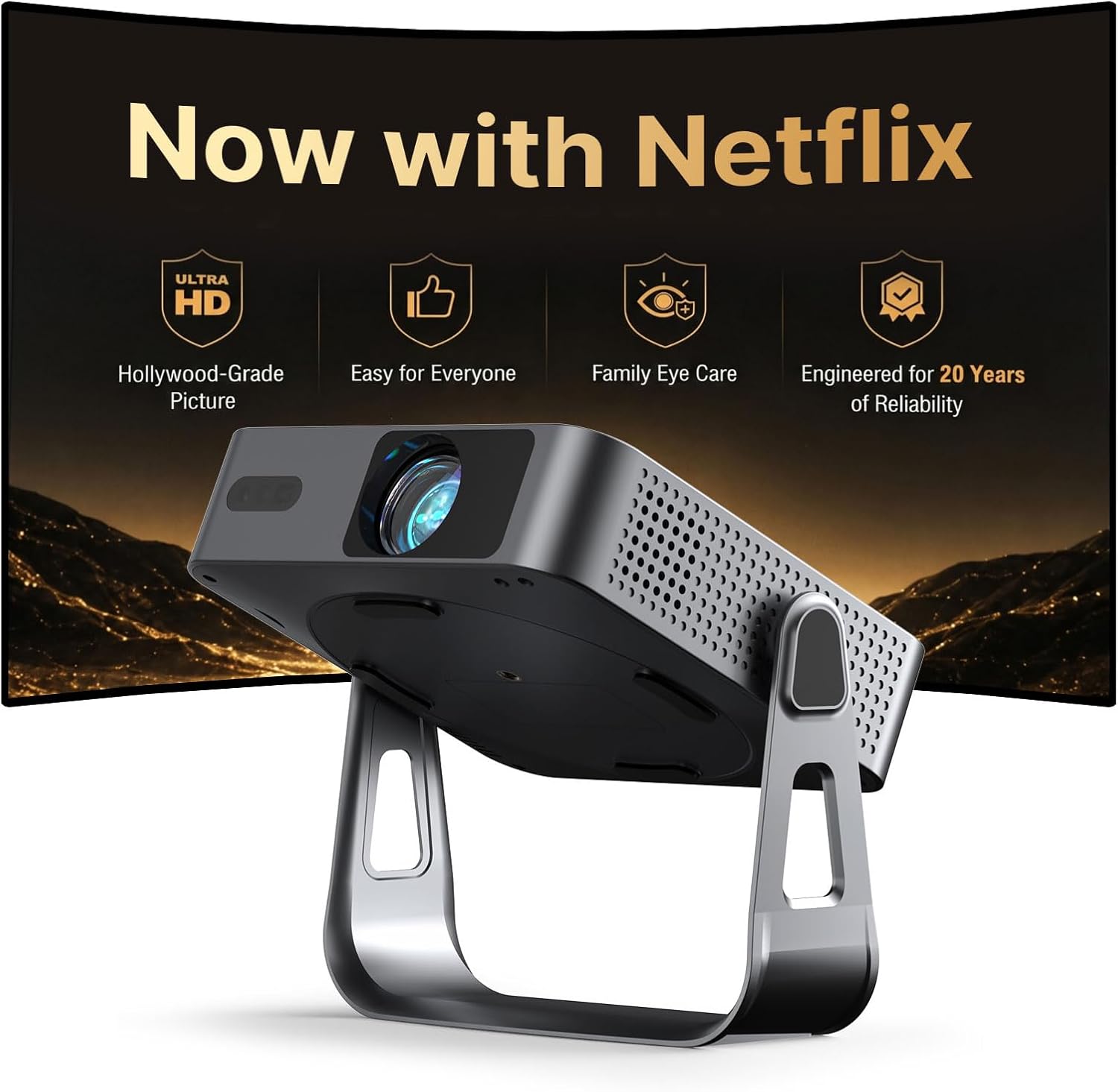 VOPLLS 1.81-inch Smart Mini Projector