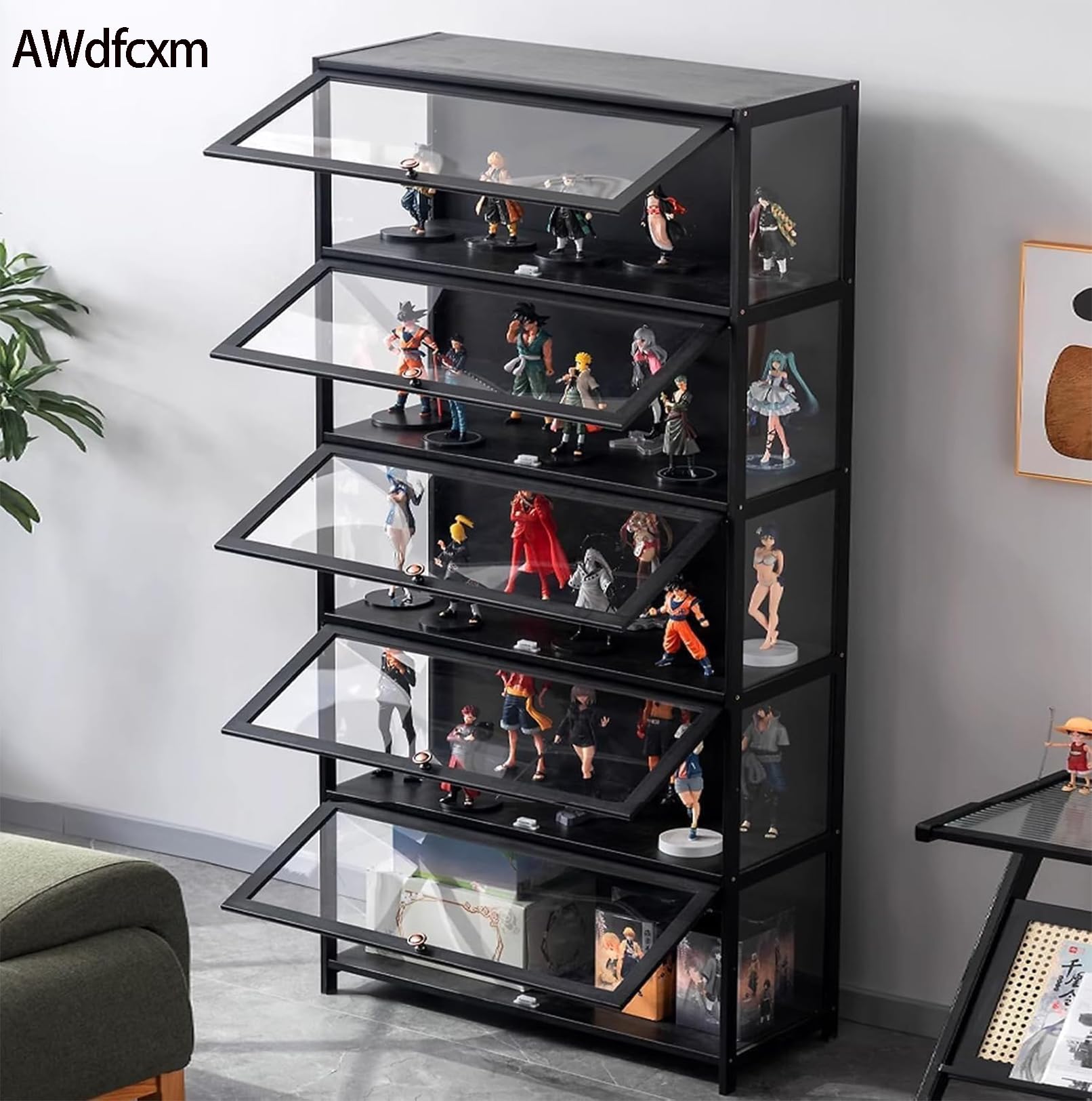 Amazon.co.jp: AWdfcxm コレクション アクリルケース 2段 73×70×33cm