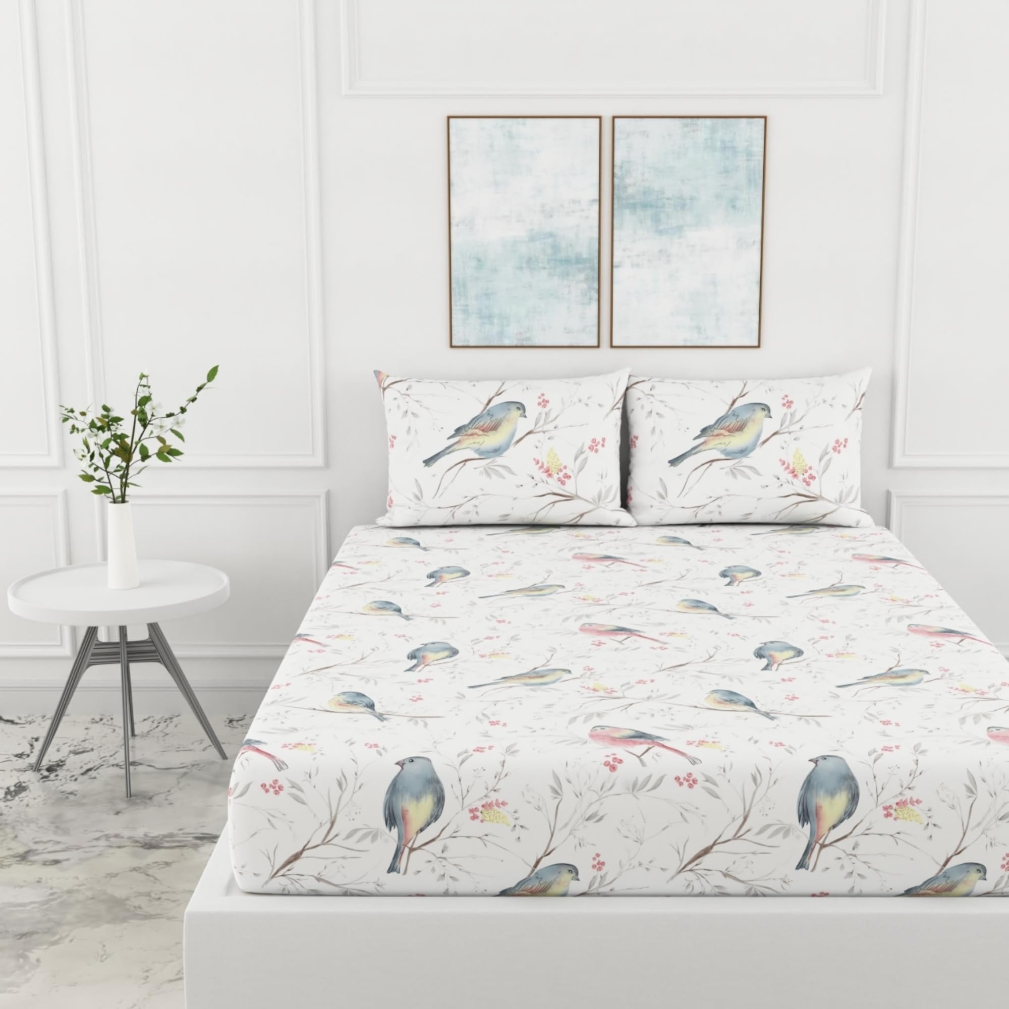 King Size Cotton Fitted Sheet Set - Loreto -12 King Size Cotton Fitted Sheet Set - Loreto -12