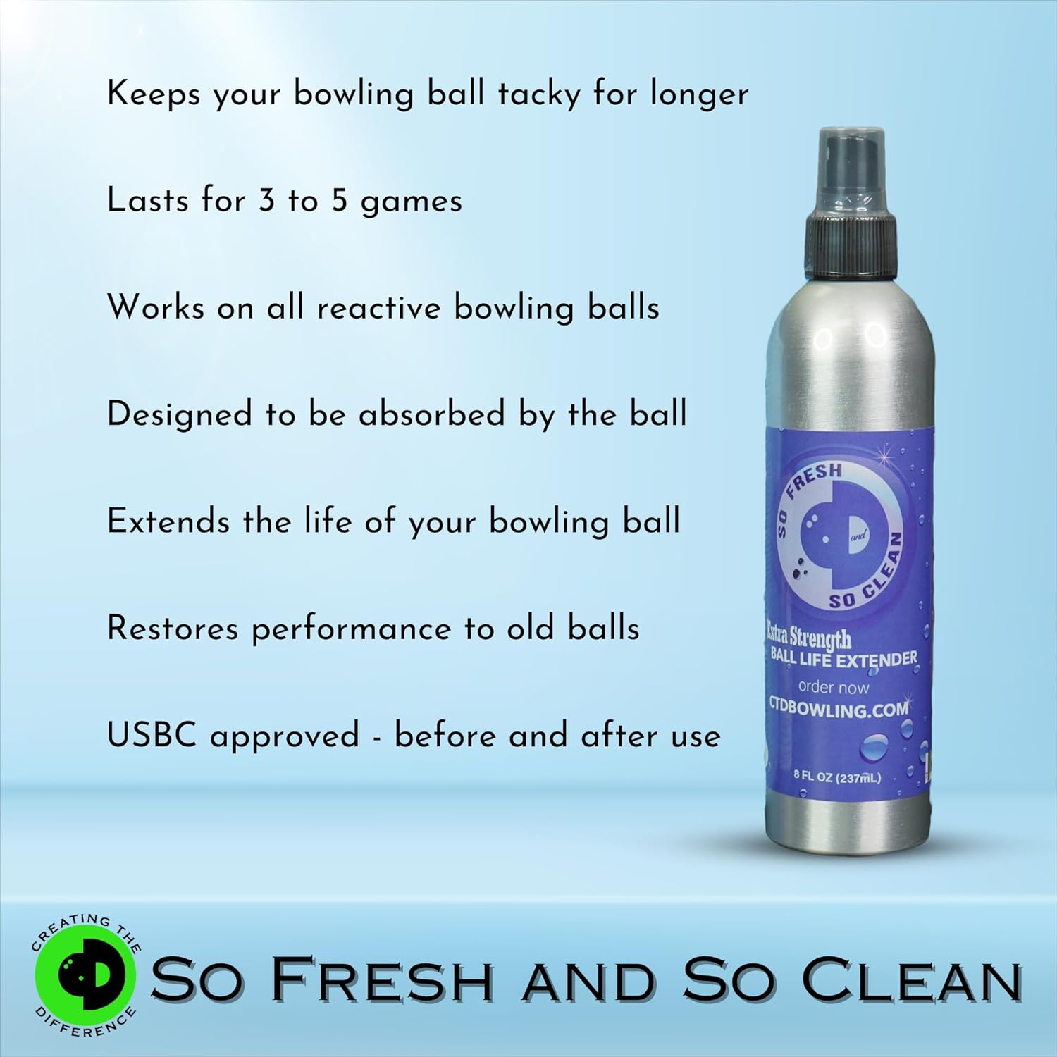 Creating the Difference So Fresh & So Clean Bowling Ball Life Extender + That Purple Stuff Bowling Ball Cleaner