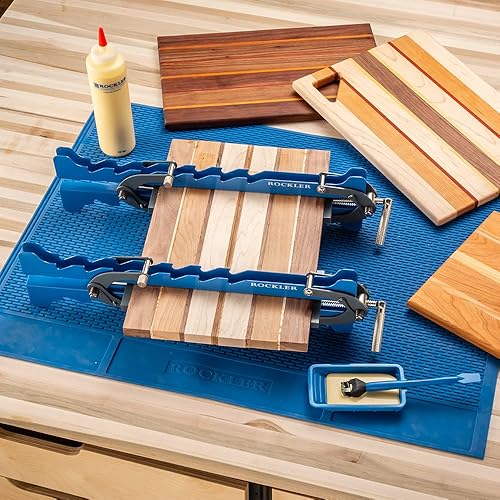 Miniatura 5 de Mini abrazaderas de panel de lujo (paquete de 2) - Potentes abrazaderas de presión de cuatro vías - Juego de mini abrazaderas con patrón de dientes