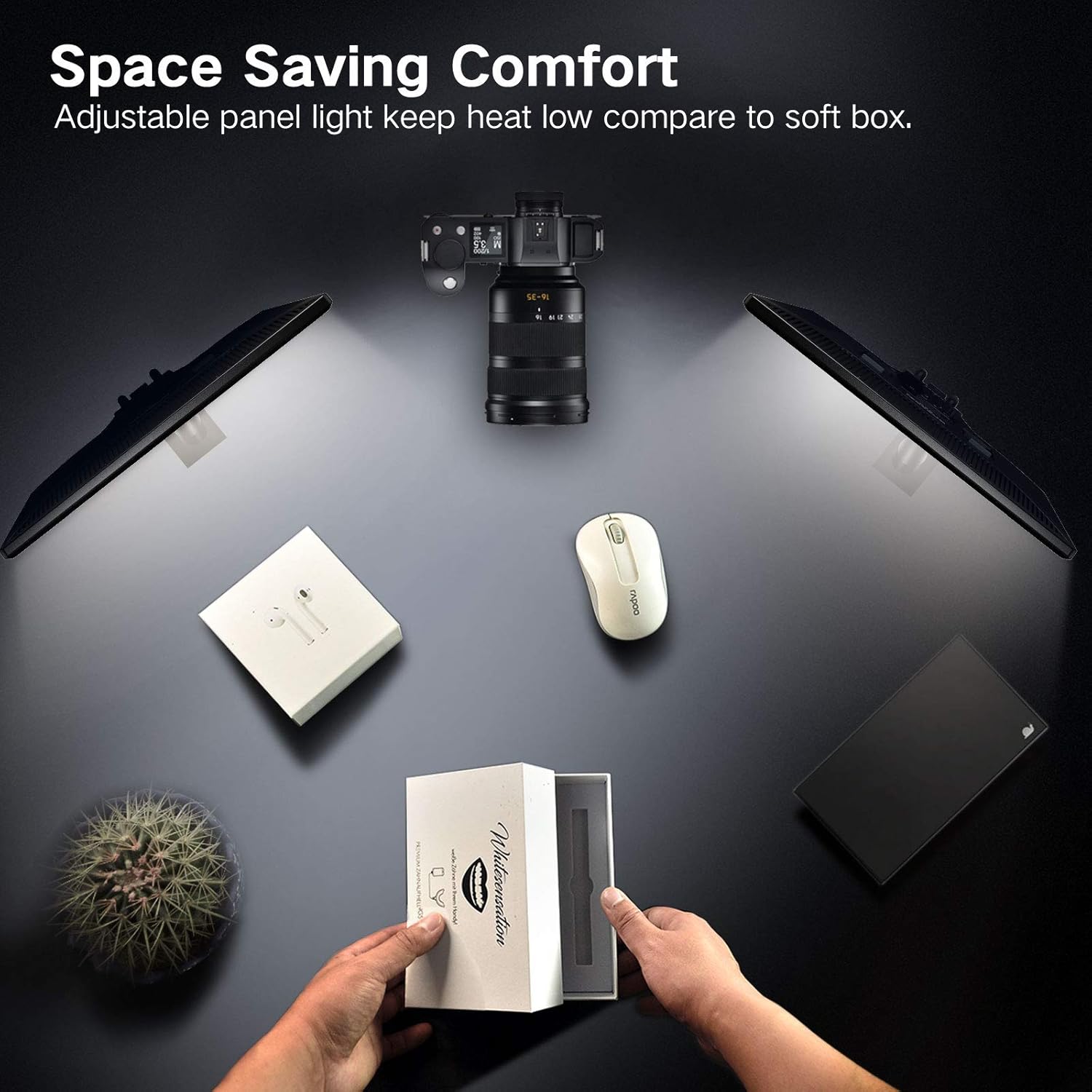 Top Rated Dazzne 2Pack LED Video Light with Desk Clamp Stand Lighting Kit with Wireless Remote,15.4 LED Panel 3000K-8000K 45W 3600LM Dimmable Brightness Soft Light for YouTube,Photography,Streaming,Recording