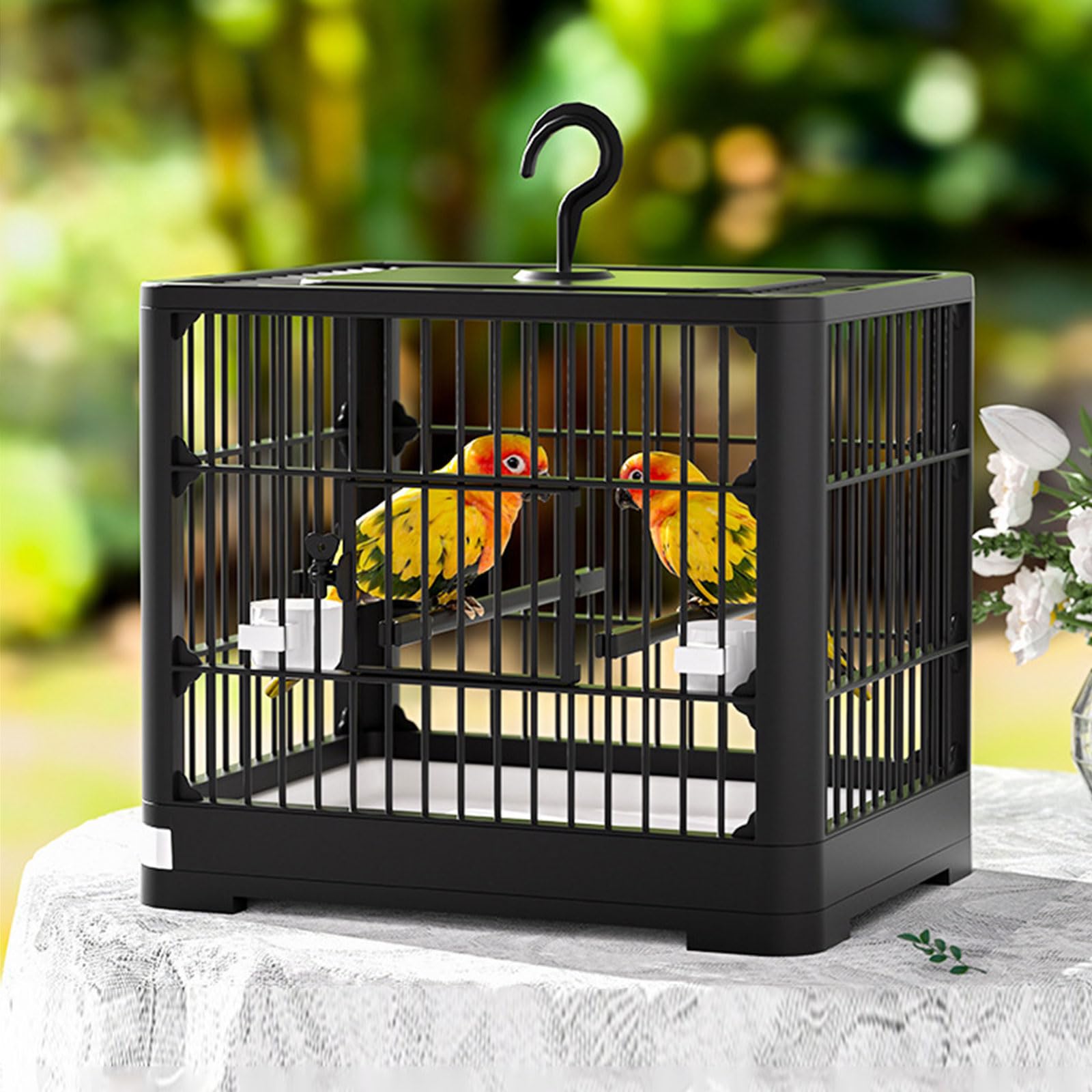 Eleganter Vogelkäfig mit geräumigem Platz Großer Vogelkäfig für Gesundheit Belüftetes Haus mit Stehstange Vogelzubehör
