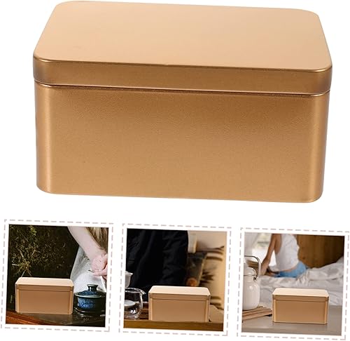 Miniatura 5 de ABOOFAN Contenedor de condimentos para dulces, latas pequeñas para galletas con tapas para regalo, latas de galletas vacías con tapas, bolsas de té