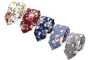 5 Pack Flower Ties for Men: Refined Elegance for Every Occasion
