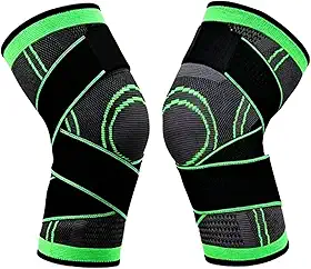 Joelheira de Compressão Ortopédica Profissional para Articulação e Joelho, Suporte de Estabilização para Recuperação Muscular, Alívio de Dor, Lesões, Corrida, Fitness, Musculação e Artrite/Artrose.