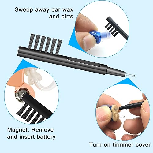 Miniatura 3 de Kit de limpieza de audífonos, herramientas de limpieza para audífonos, cepillos para audífonos para limpieza, kit limpiador de amplificador de