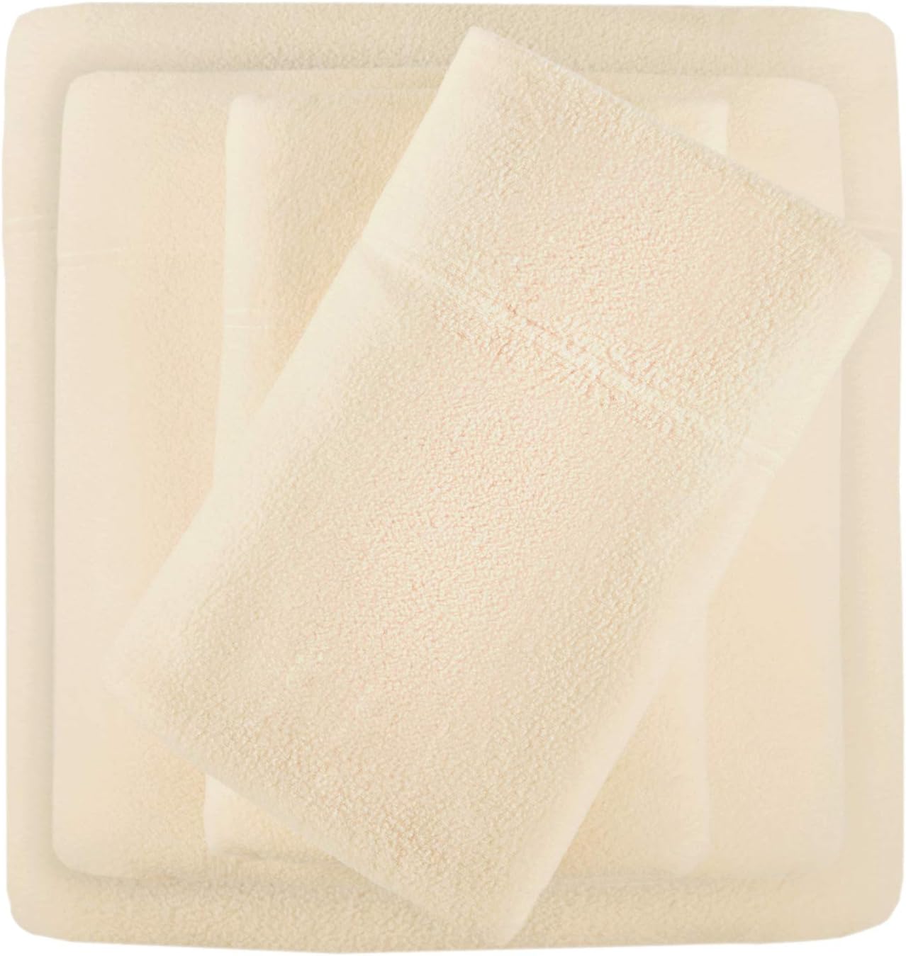 True North by Sleep Philosophy PC20-125 Cozy Brushed Microfleece Ultra Soft Cold Weather Sheet Set Bedding, Full, Ivory