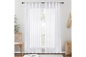 NICETOWN Sheer Tab Curtains: Elegant Window Drapery