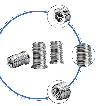 180Pcs Threaded Inserts for Wood M4/M5/M6/M8/M10 Nuts,Threaded Inserts Nuts